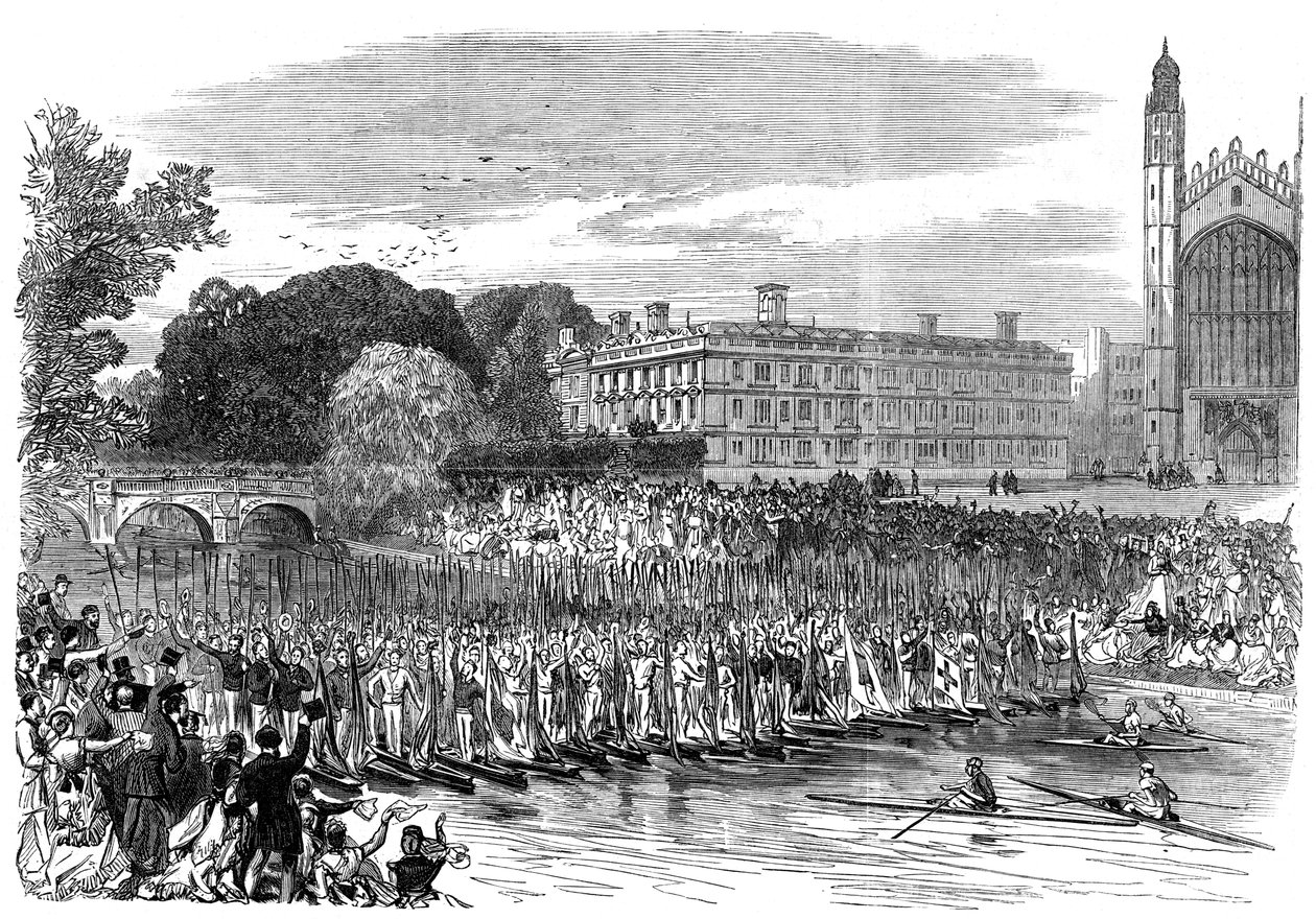 Processione di barche a Cambridge, 1870 da Unbekannt