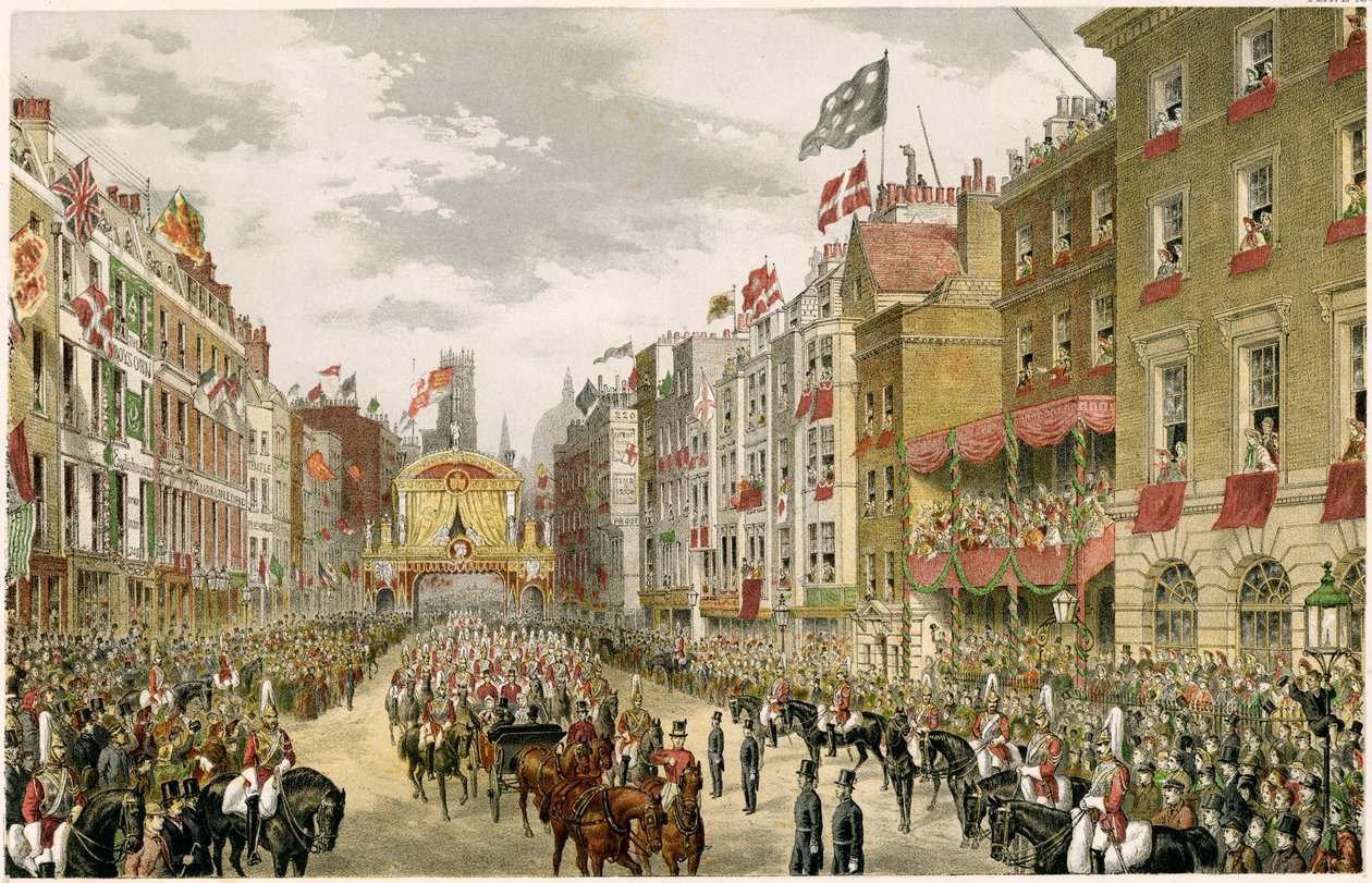 Processione sullo Strand, Westminster, Londra, 1863 da Unbekannt