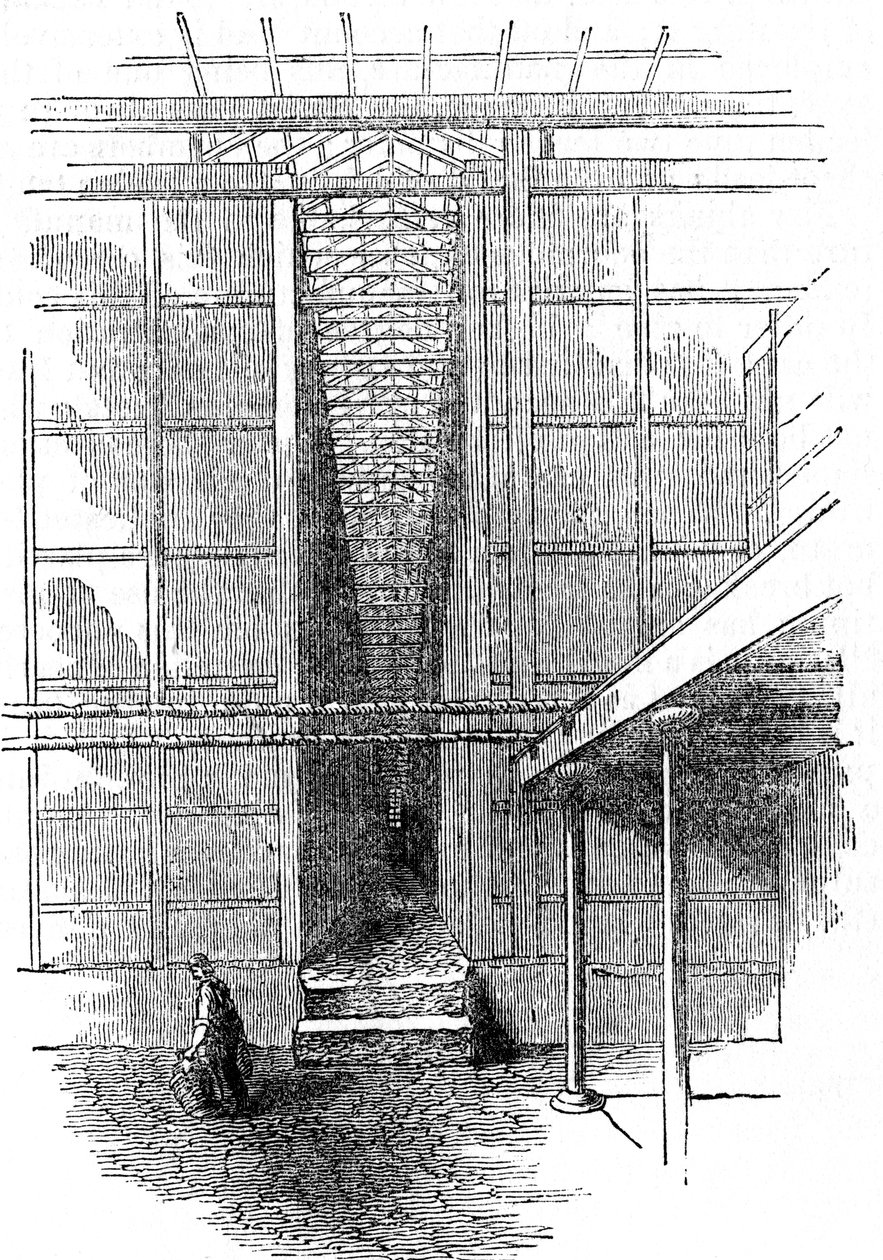 Produzione di acido solforico Olio di vetriolo o H2S04, 1844 da Unbekannt