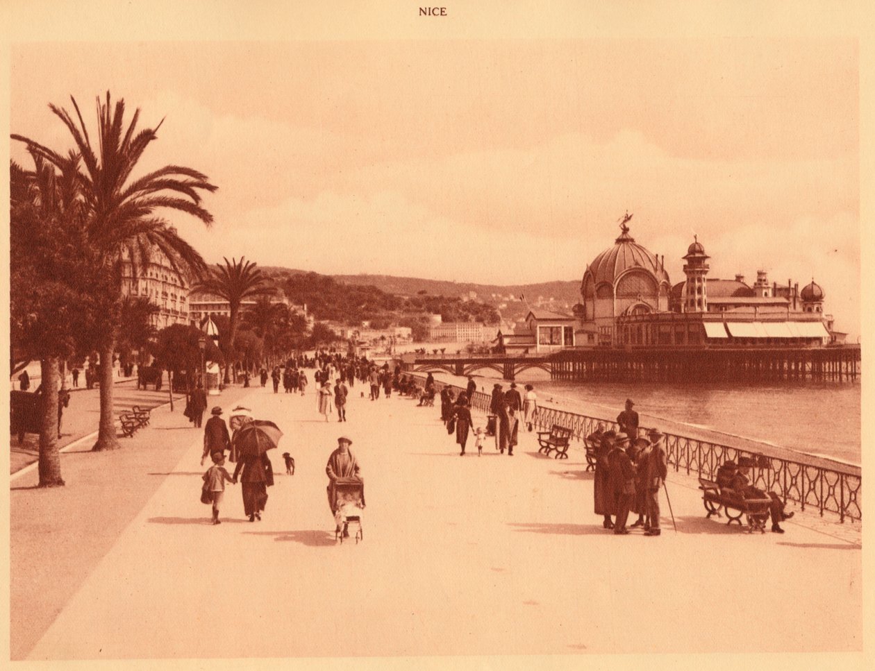 Promenade des Anglais e il Jetty Palace, Nizza, 1930 da Unbekannt