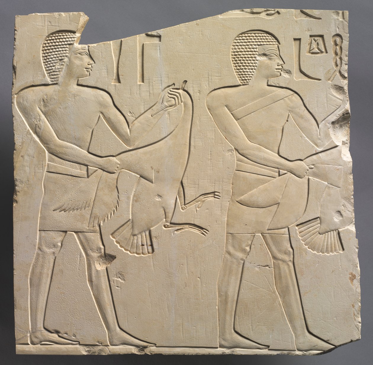 Profeta e sacerdote-lettore con offerte di oche vive, c. 667-647 a.C. da Unbekannt