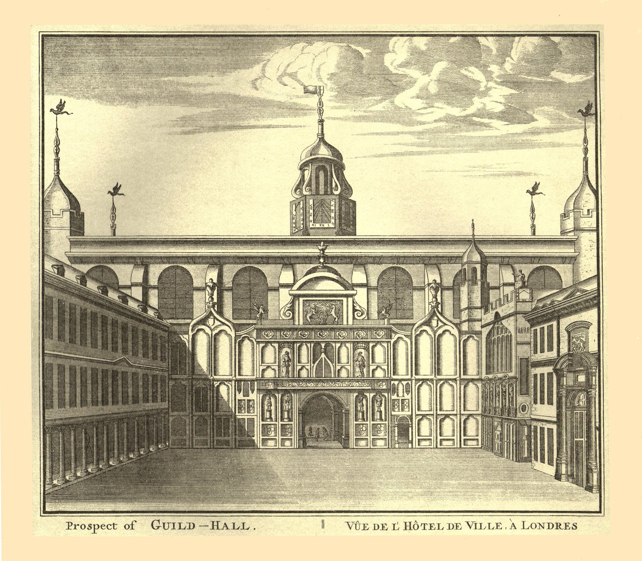 Prospetto della Guildhall di Londra, 1886 da Unbekannt
