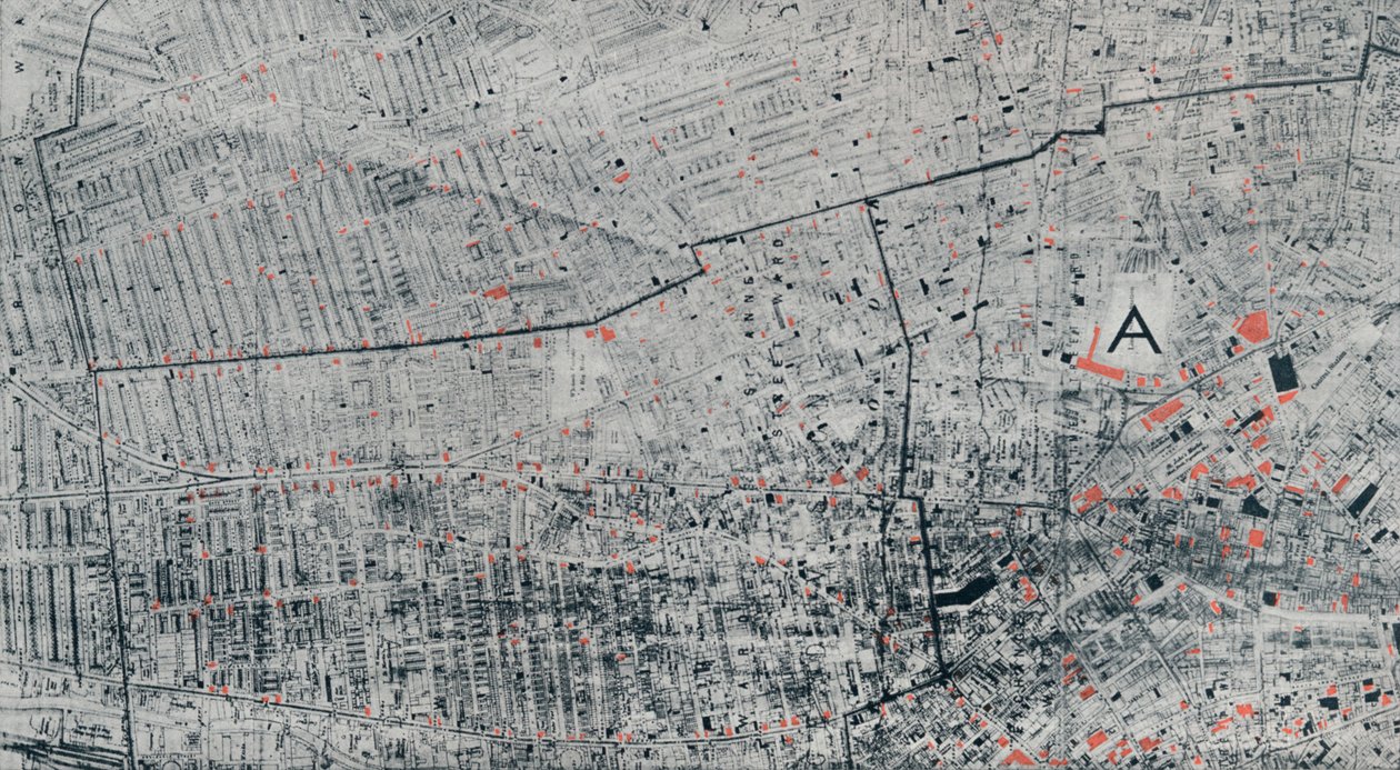 Mappa dei pub di Liverpool, c1910, 1912 da Unbekannt