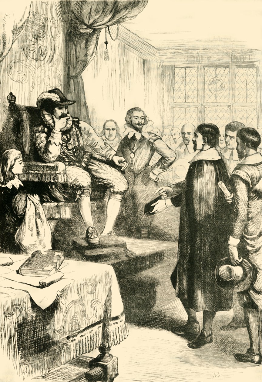 Puritani davanti a Giacomo I da Unbekannt