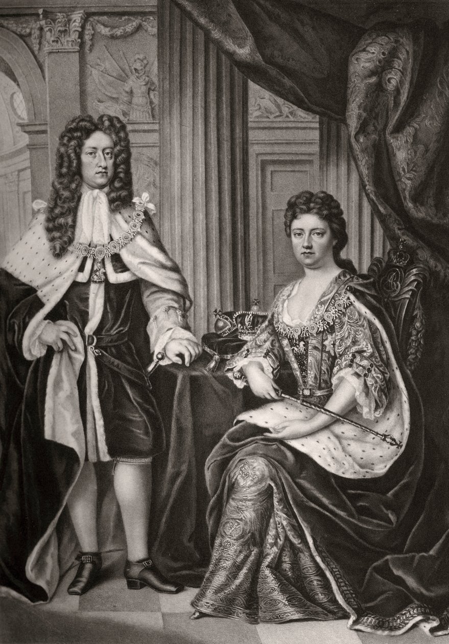 Regina Anna e Principe Giorgio di Danimarca, fine XVII o inizio XVIII secolo 1906 da Unbekannt