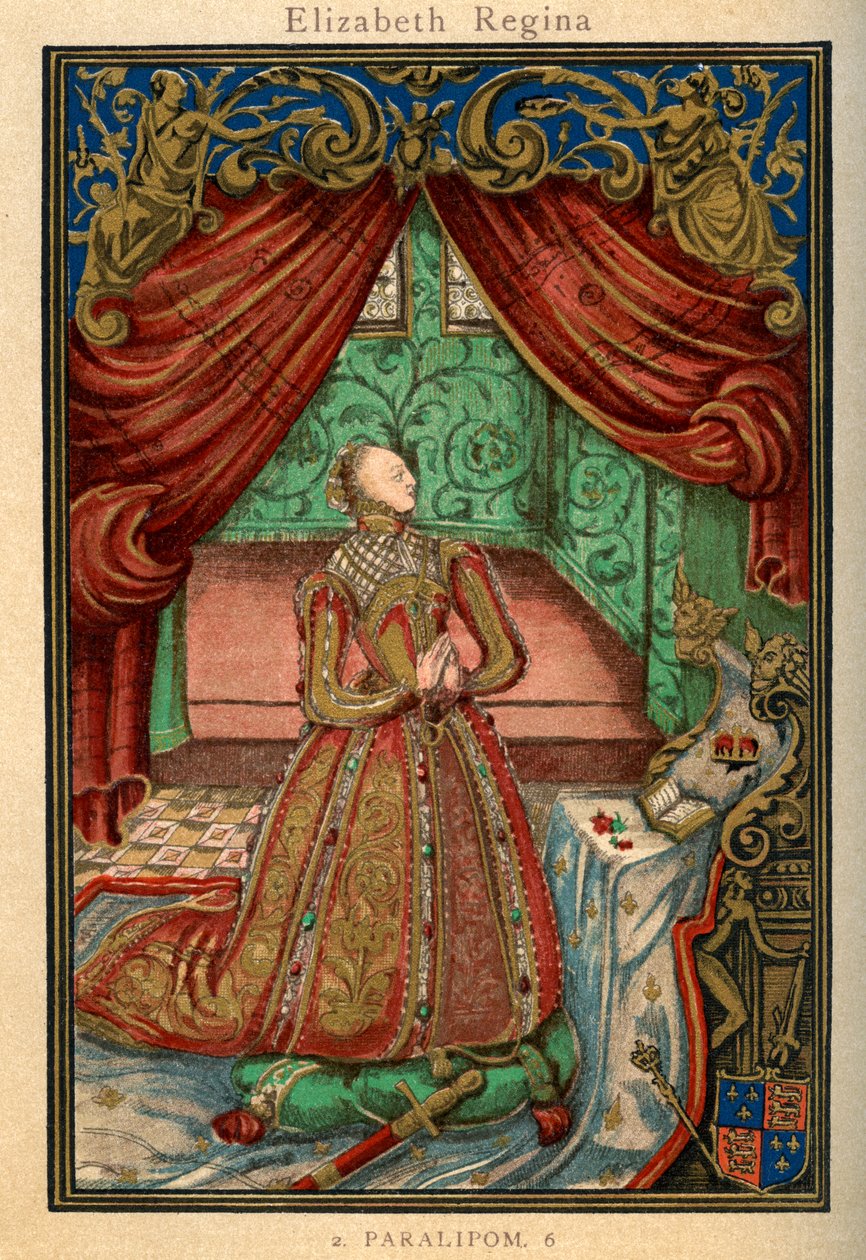 Regina Elisabetta I in preghiera, 1569, 1893 da Unbekannt