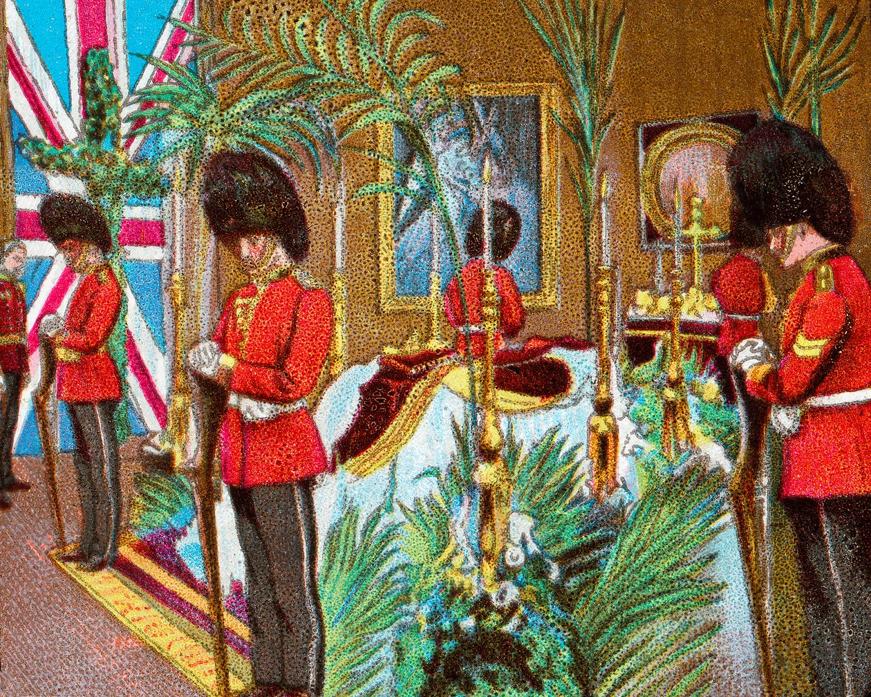 La regina Vittoria in stato a Osborne House, 1901 c1902 da Unbekannt