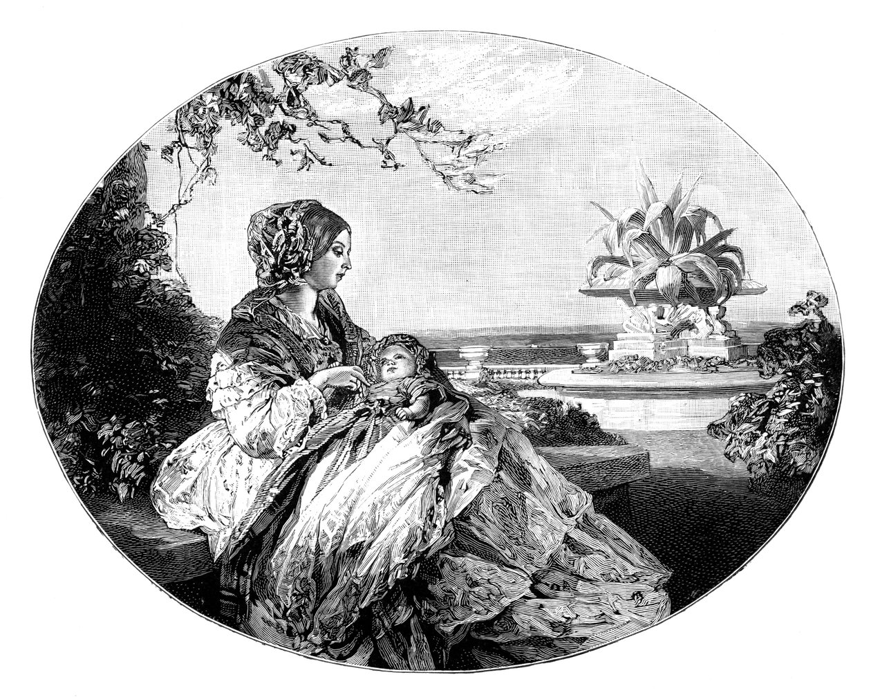 Regina Vittoria e Principe Arturo, 1850 da Unbekannt