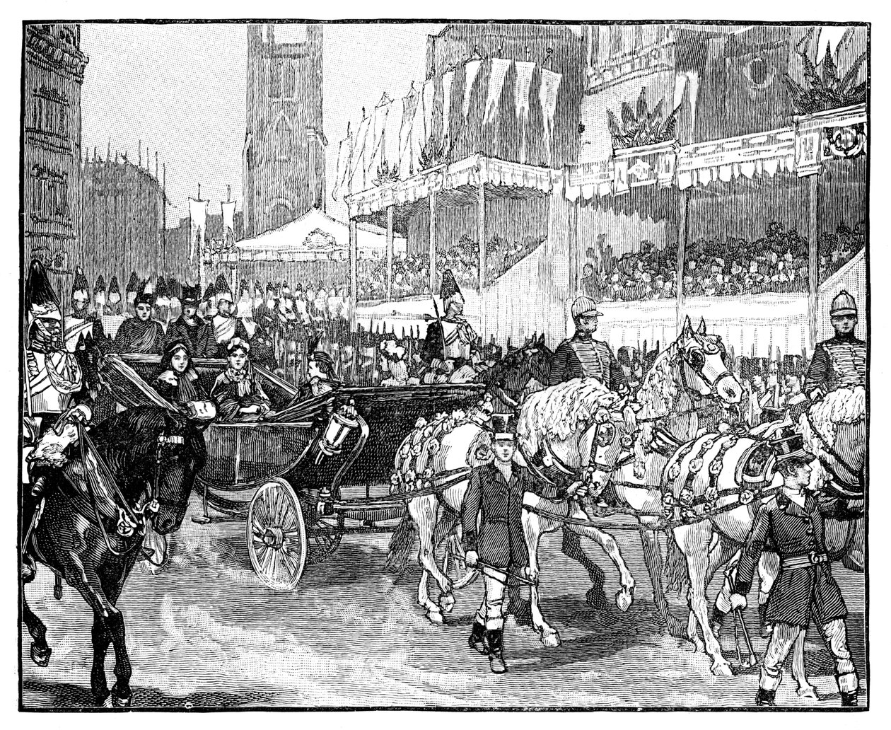La regina Vittoria inaugura il Viadotto di Holborn, Londra da Unbekannt