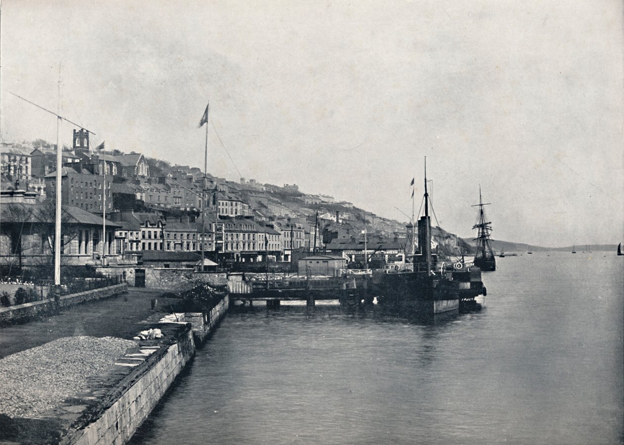 Queenstown - Vista lungo la riva, 1895 da Unbekannt