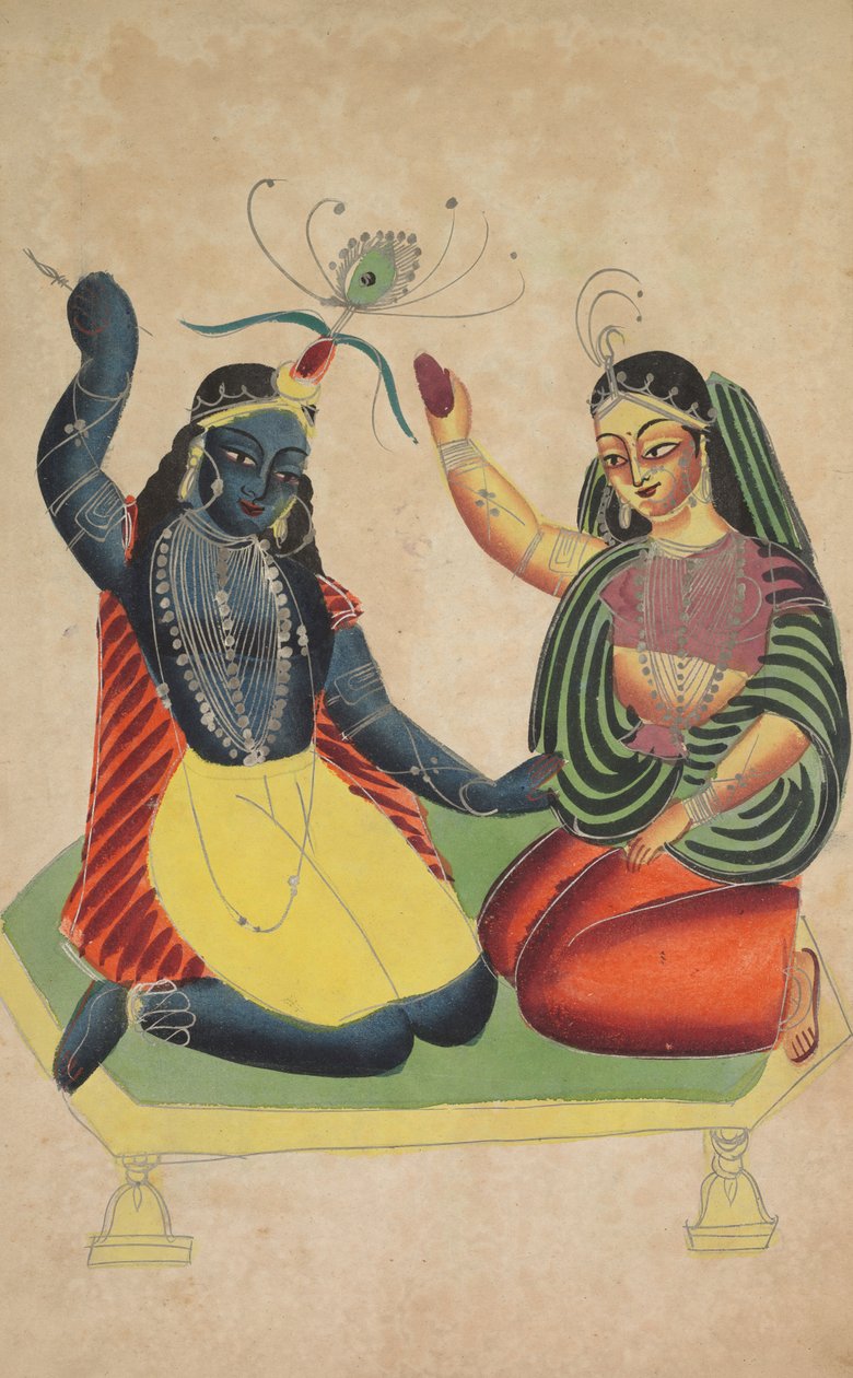 Radha e Krishna, 1800s da Unbekannt