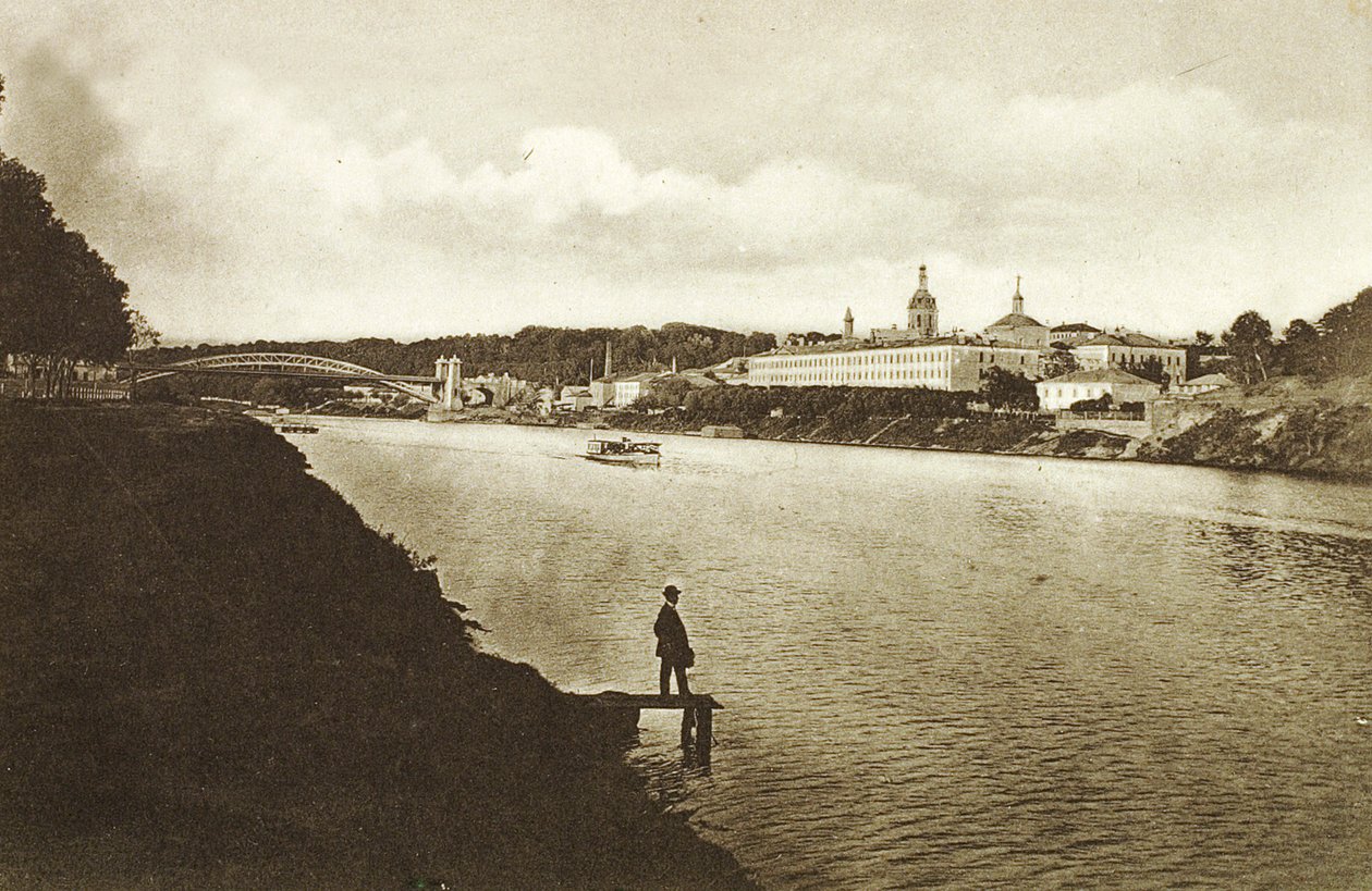 Ponte ferroviario e Convento di Novodevichy, Mosca, Russia da Unbekannt