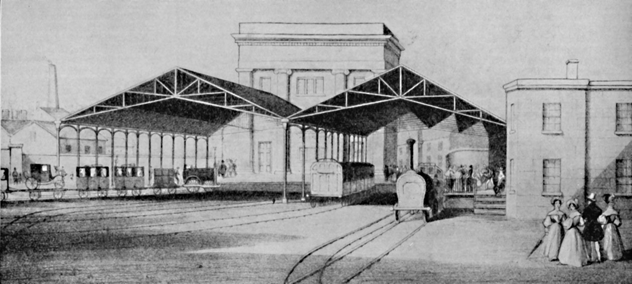 Le stazioni ferroviarie nei primi tempi erano affari stranamente primitivi, c1934 da Unbekannt