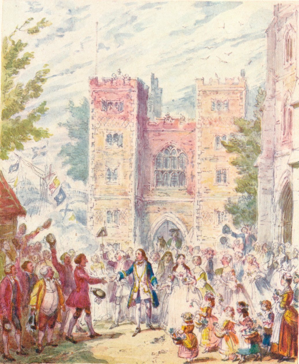 Matrimonio di Randulph Crewe con Hilda nella chiesa di Lambeth, 1842, 1903 da Unbekannt