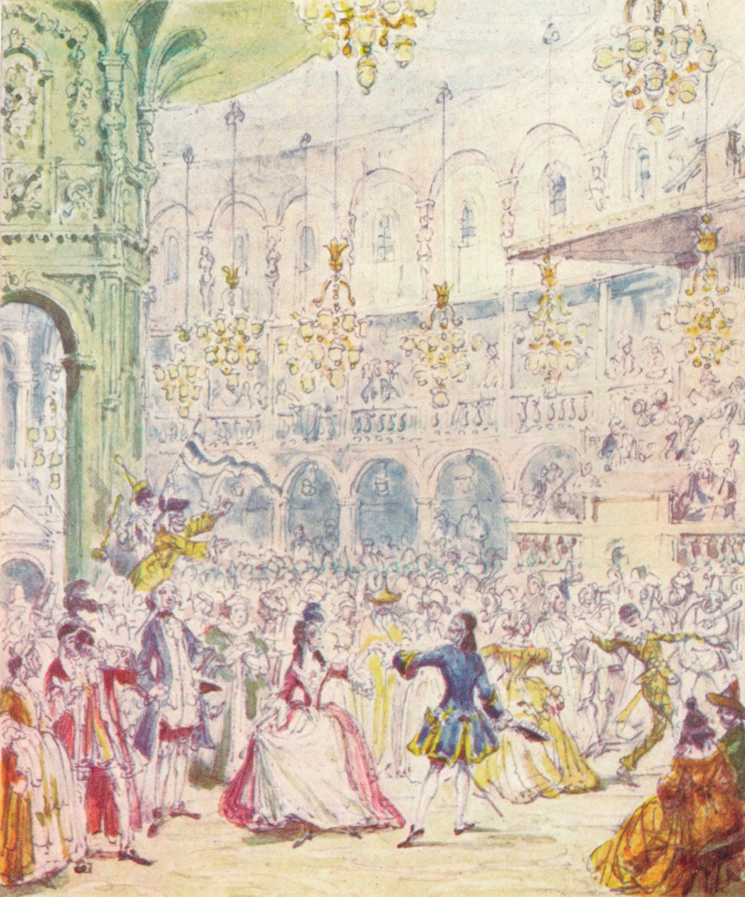 Randulph e Hilda che ballano nella Rotonda ai Giardini di Ranelagh, 1842, 1903 da Unbekannt