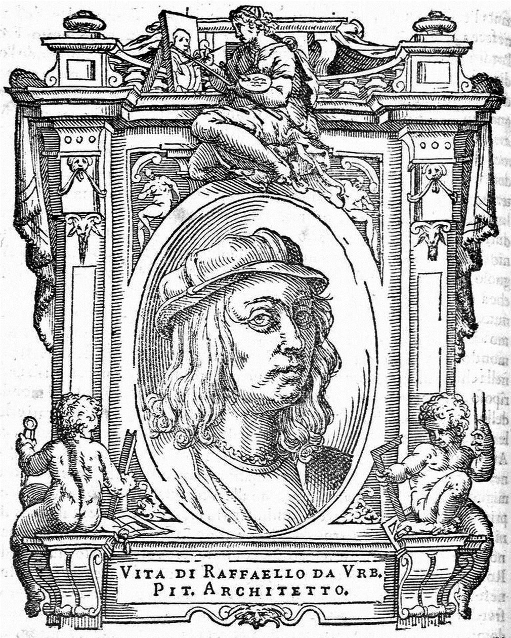 Raffaello. Da: Giorgio Vasari, Le vite dei più eccellenti pittori, scultori e architetti italiani, 1568 da Unbekannt