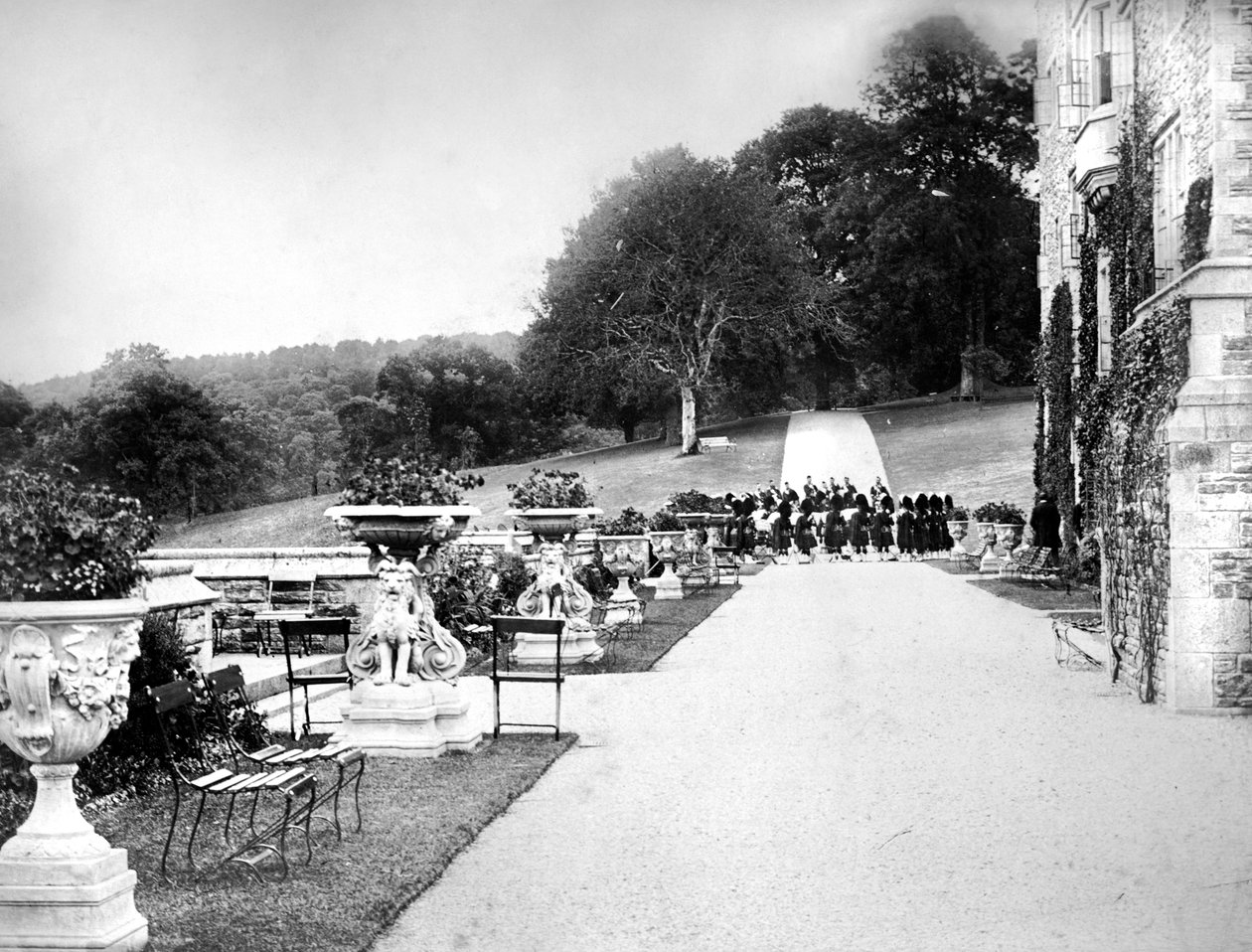 Giardino posteriore, Flete, c1882 da Unbekannt