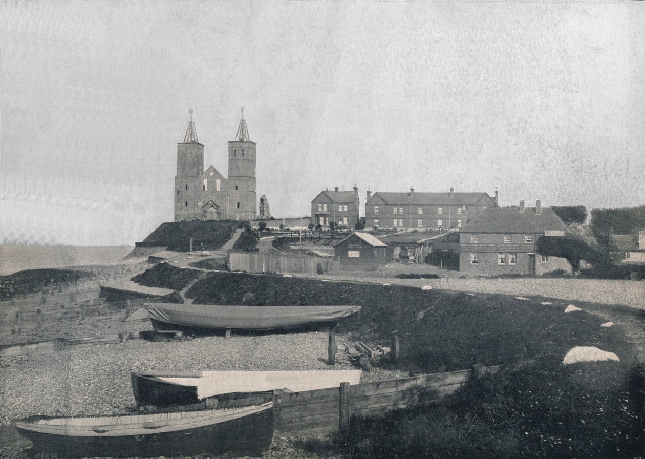Reculver - Il villaggio e le torri di Reculver, 1895 da Unbekannt