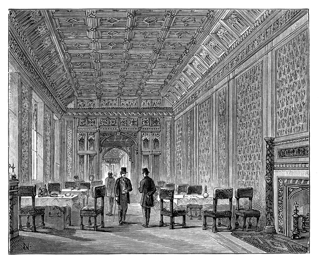 Sala di ristoro, Camera dei Lord, Palazzo di Westminster, Londra, c1888 da Unbekannt
