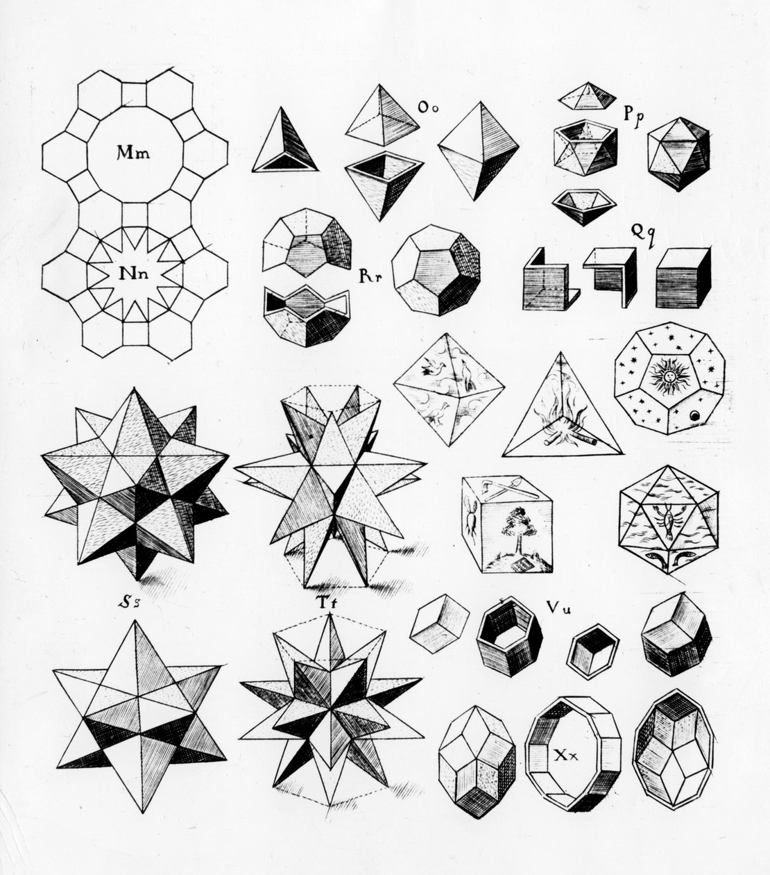 Solidi geometrici regolari di vari tipi, 1619 da Unbekannt