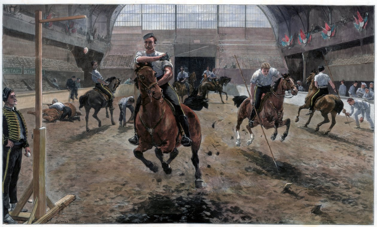 Prove per il Torneo Militare Reale alla Agricultural Hall, Islington, Londra, 1886 da Unbekannt