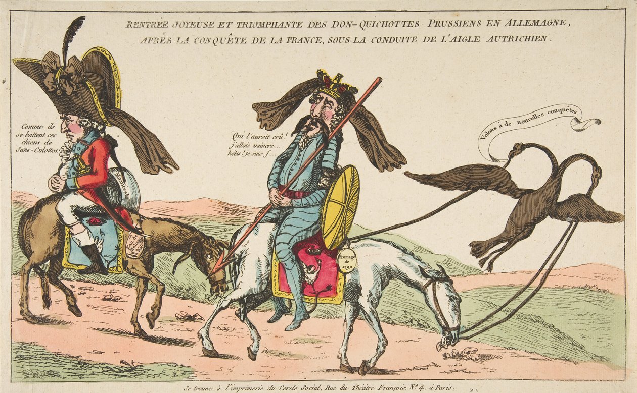 Rientro gioioso e trionfale dei Don-Chisciotte Prussiani in Germania, dopo la conquista... da Unbekannt