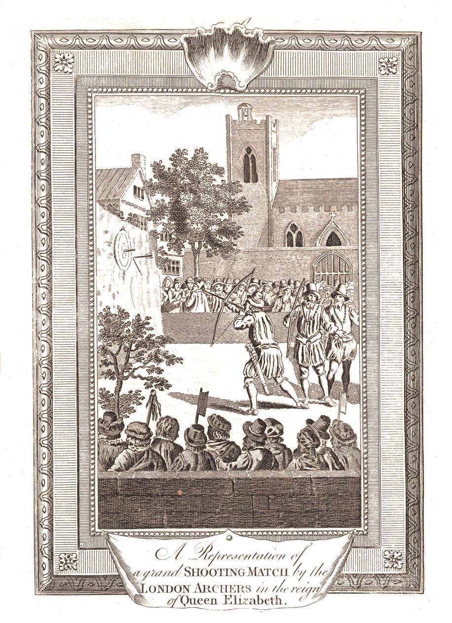 Rappresentazioni della gara di tiro degli arcieri di Londra durante il regno della regina Elisabetta da Unbekannt