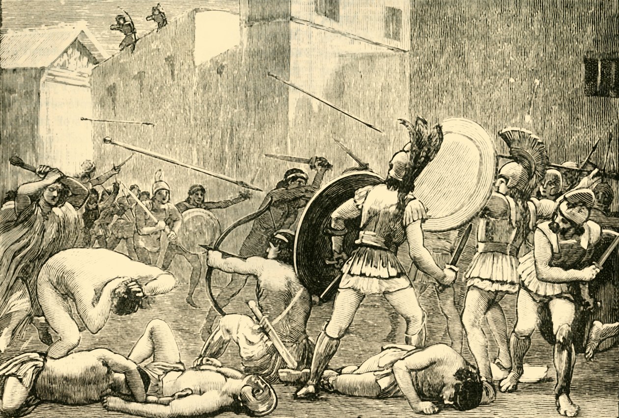 Respingimento di Pirro da Sparta, 1890 da Unbekannt