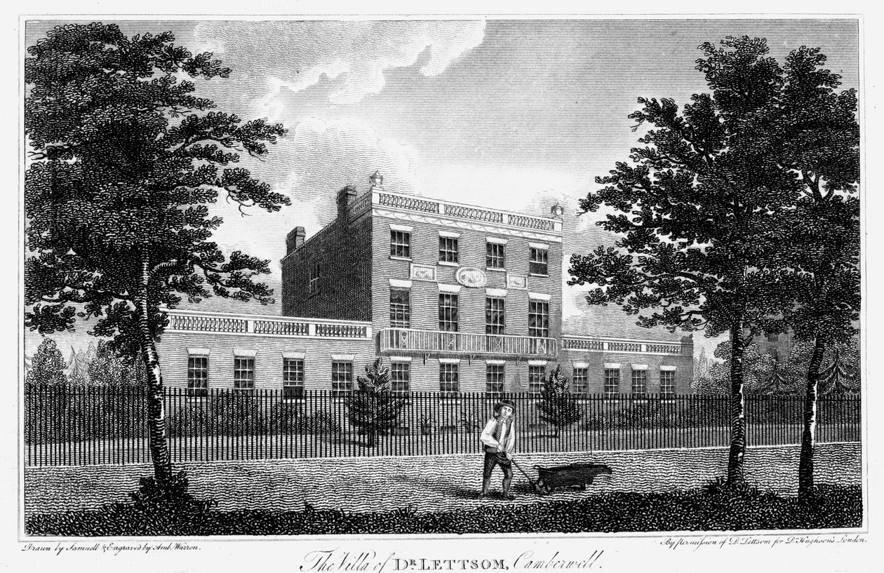 Residenza di John Coakley Lettsom, Camberwell, Londra, 1817 da Unbekannt