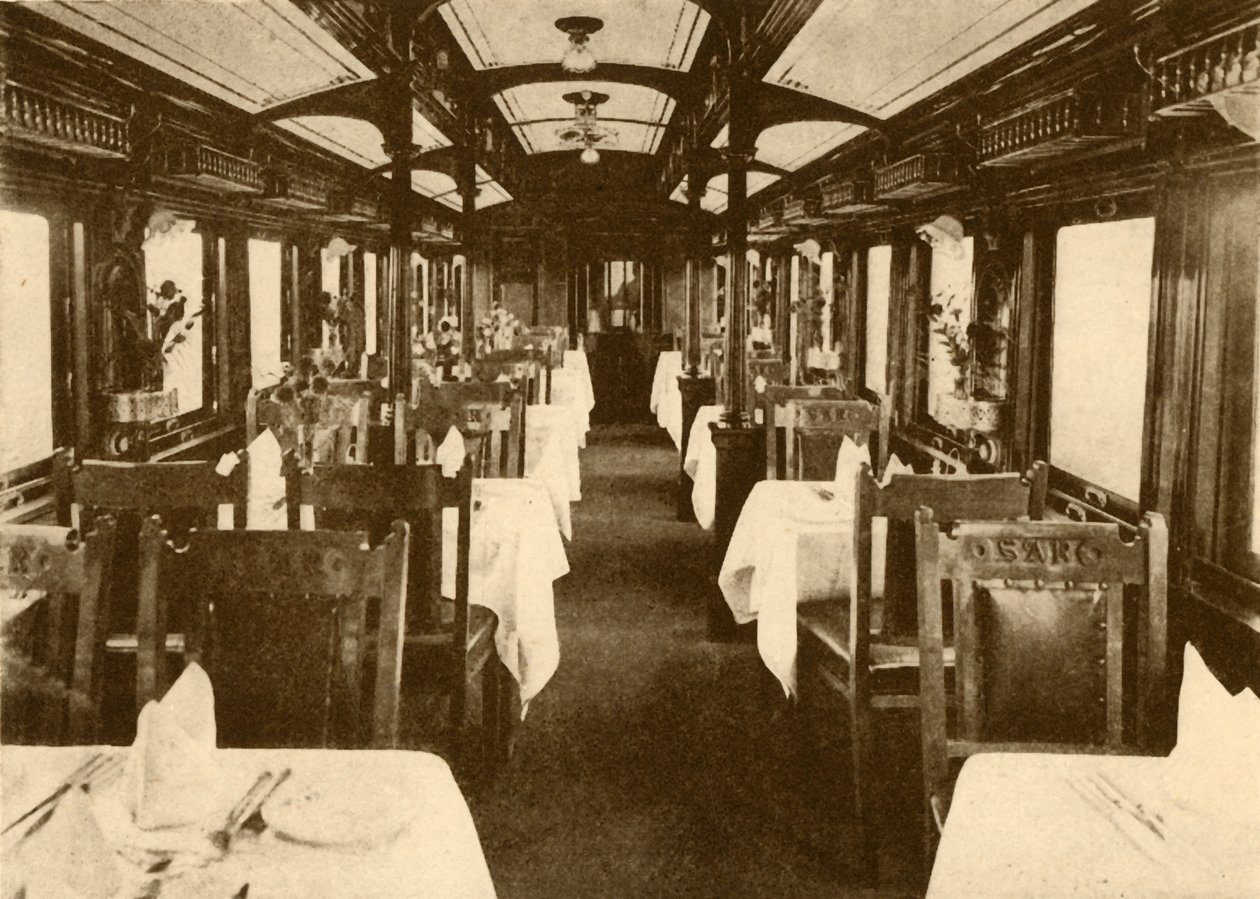 Carrozza ristorante su un treno a lunga percorrenza, Ferrovie Sudafricane, 1930 da Unbekannt