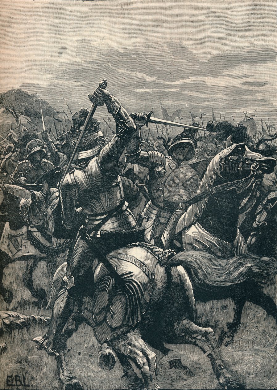 Riccardo III alla Battaglia di Bosworth, 1485 da Unbekannt