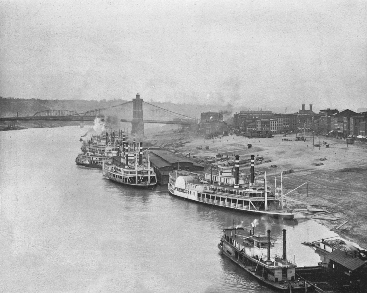 Fronte del fiume, Cincinnati, Ohio, USA, c1900 da Unbekannt