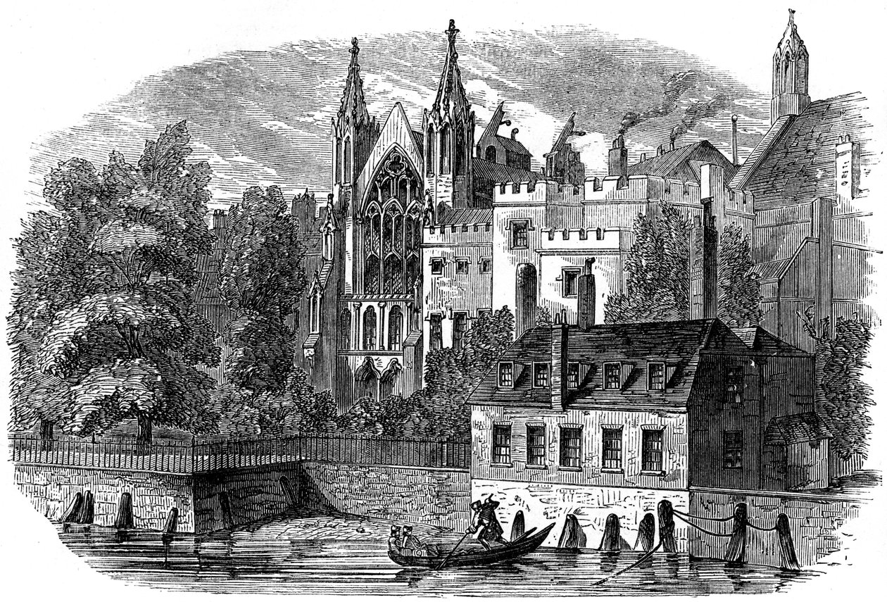 Fronte del fiume della vecchia Casa dei Pari, Camera dei Lord, Londra, XIX secolo da Unbekannt