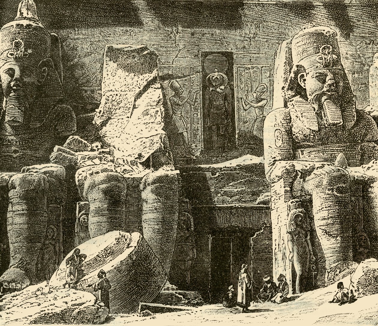 Templi rupestri ad Abousimbel, 1890 da Unbekannt