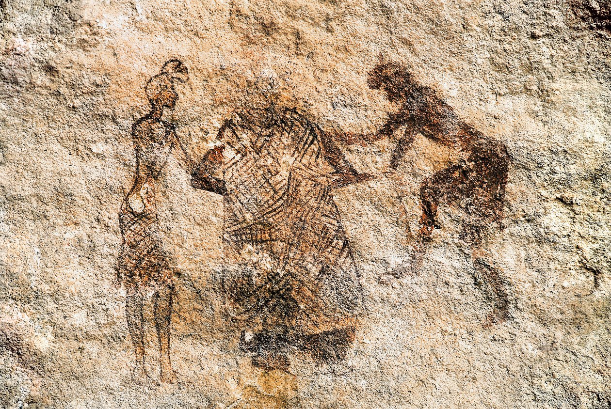 Pittura rupestre di Tadrart Acacus, Libia da Unbekannt