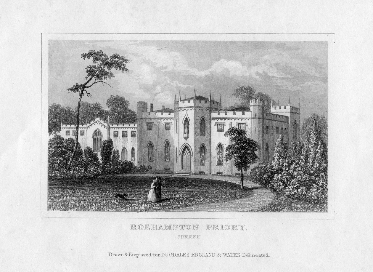 Roehampton Priory, Surrey, metà del XIX secolo da Unbekannt