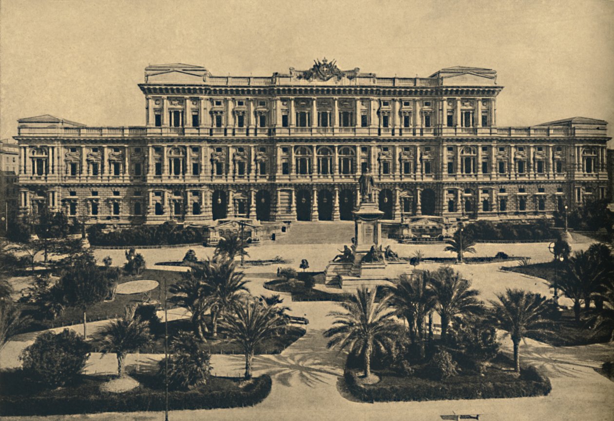 Roma - Prati di Castello. Nuovi tribunali di Calderini e statua di Cavour, 1910 da Unbekannt