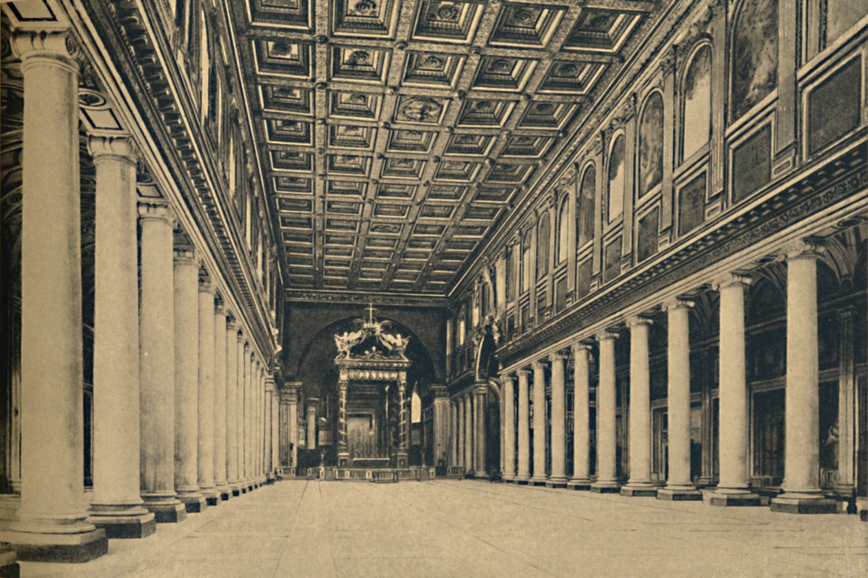 Roma - S. Maria Maggiore. Navata principale, 1910 da Unbekannt