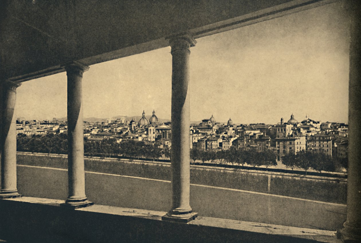Roma - Vista della città dalla Loggia di Bramante nel Castello Sant