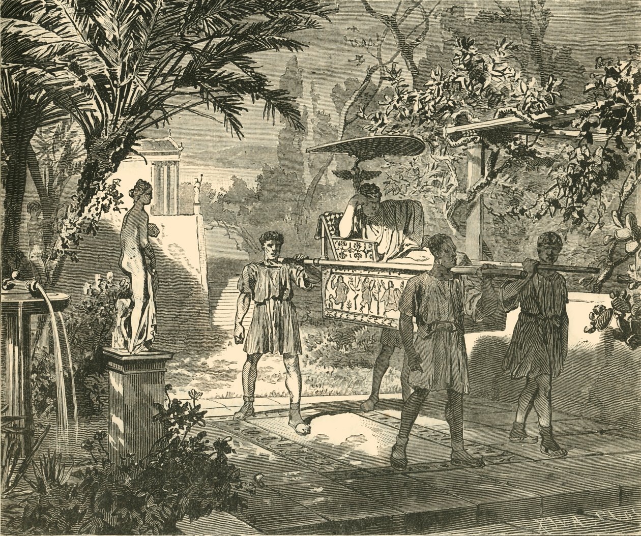 Scena di giardino romano, 1890 da Unbekannt