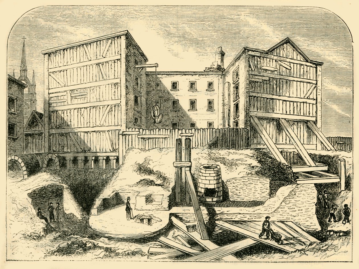 Resti romani trovati a Billingsgate, c1872 da Unbekannt
