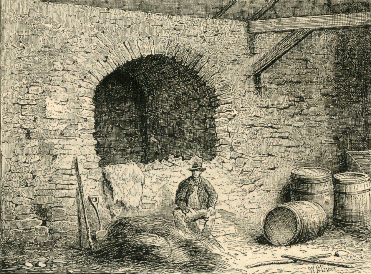 Muro romano a Tower Hill, c1872 da Unbekannt