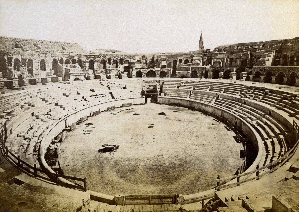 Anfiteatro romano, Nîmes, Francia, fine XIX o inizio XX secolo da Unbekannt