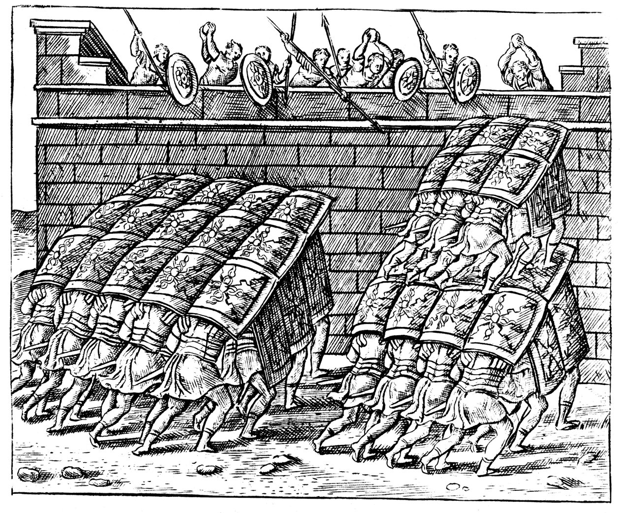 Soldati Romani che Attaccano una Fortezza da Unbekannt