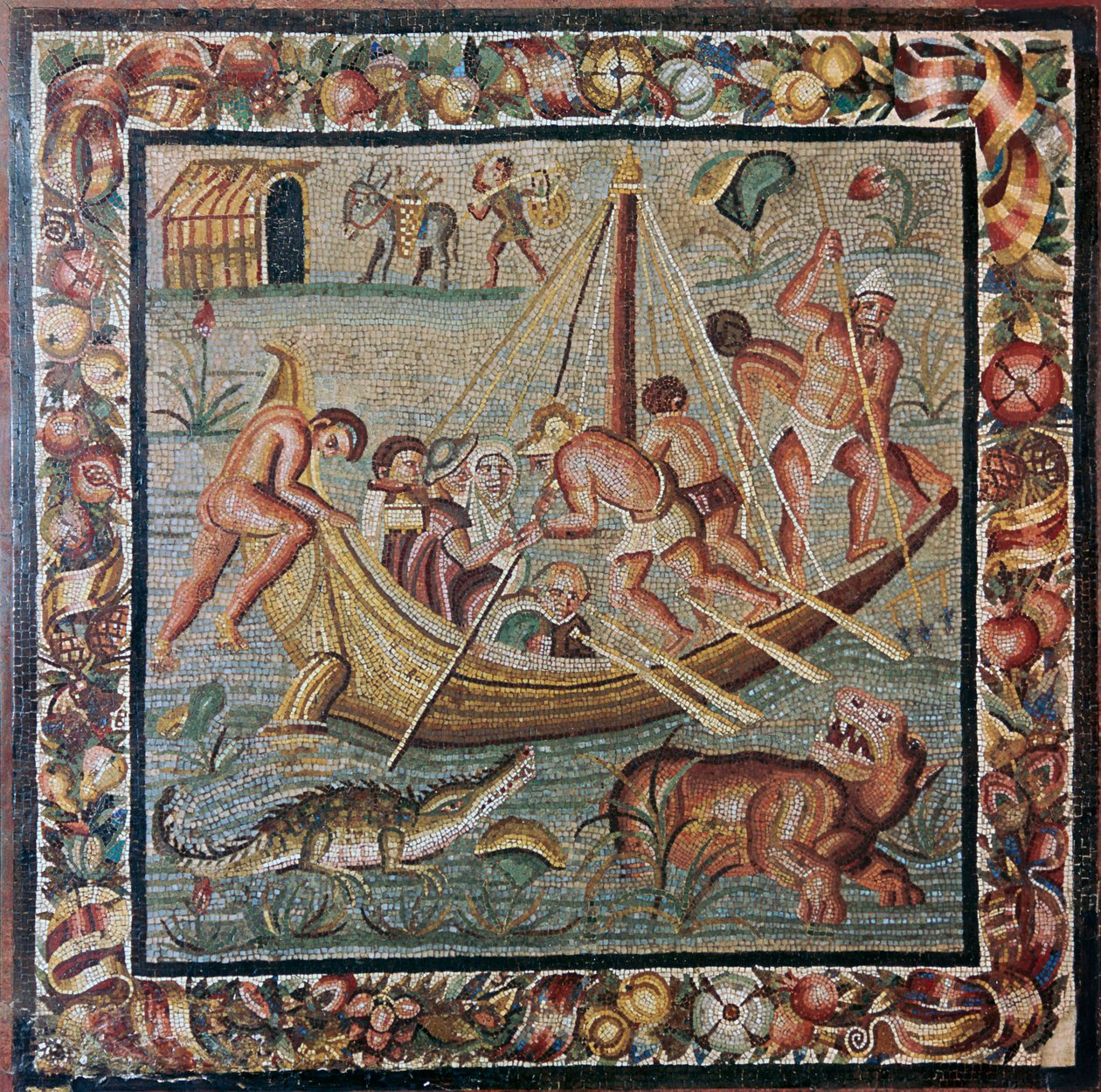 Mosaico romano di un traghetto, I secolo da Unbekannt