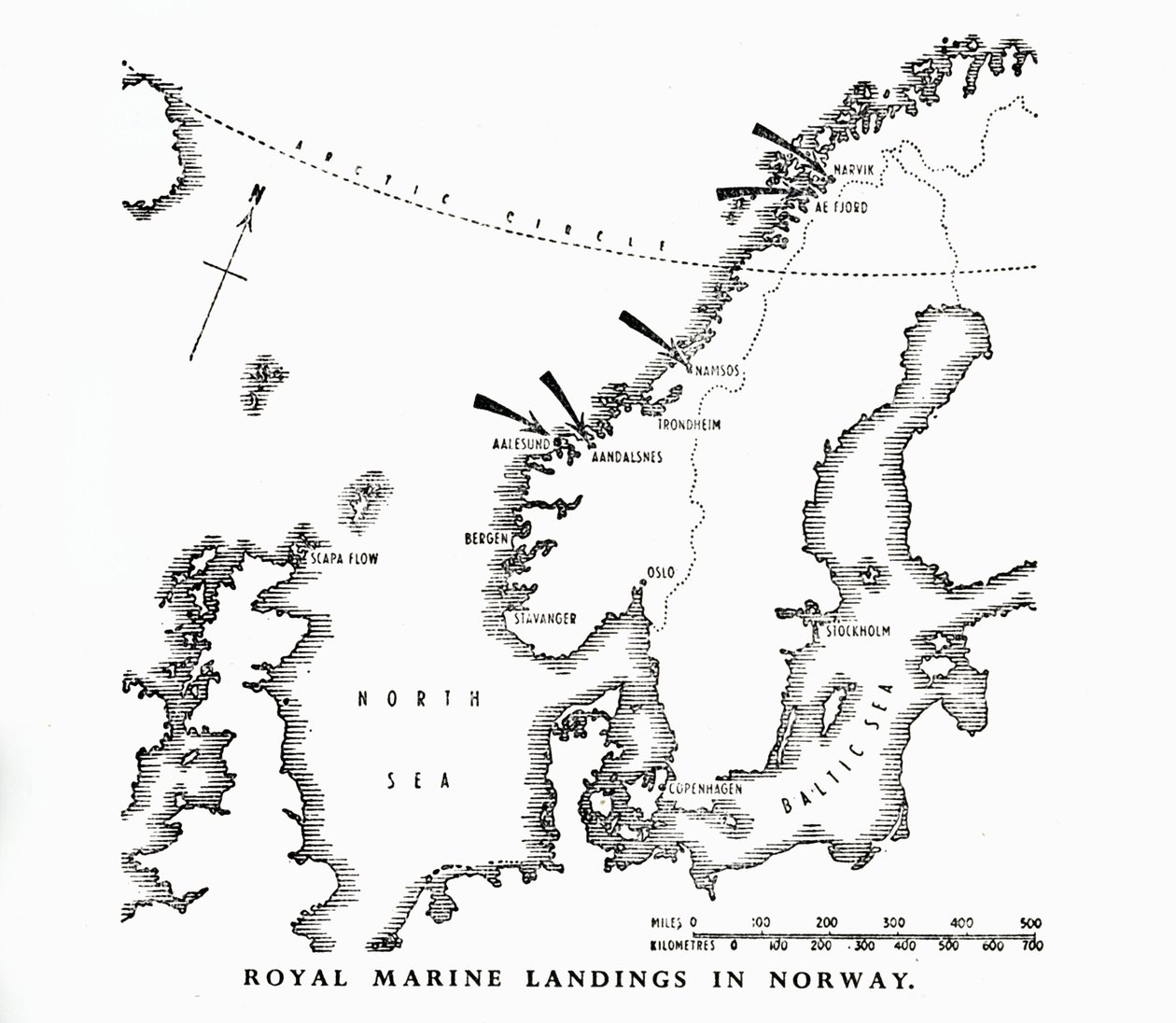 Sbarco dei Royal Marine in Norvegia, Seconda Guerra Mondiale, 1940 1944 da Unbekannt