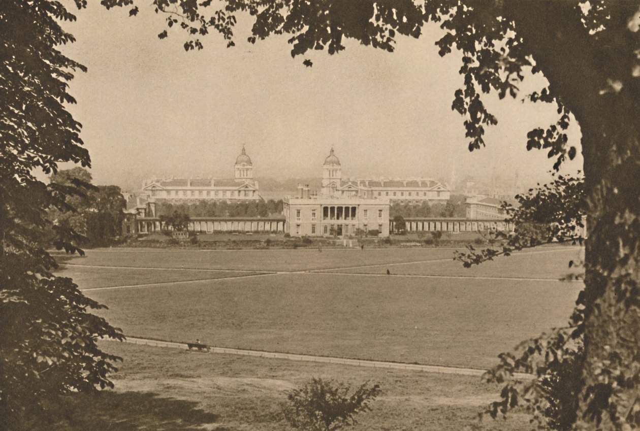 Royal Naval College a Greenwich, un tempo un ospedale per marinai disabili, c1935 da Unbekannt