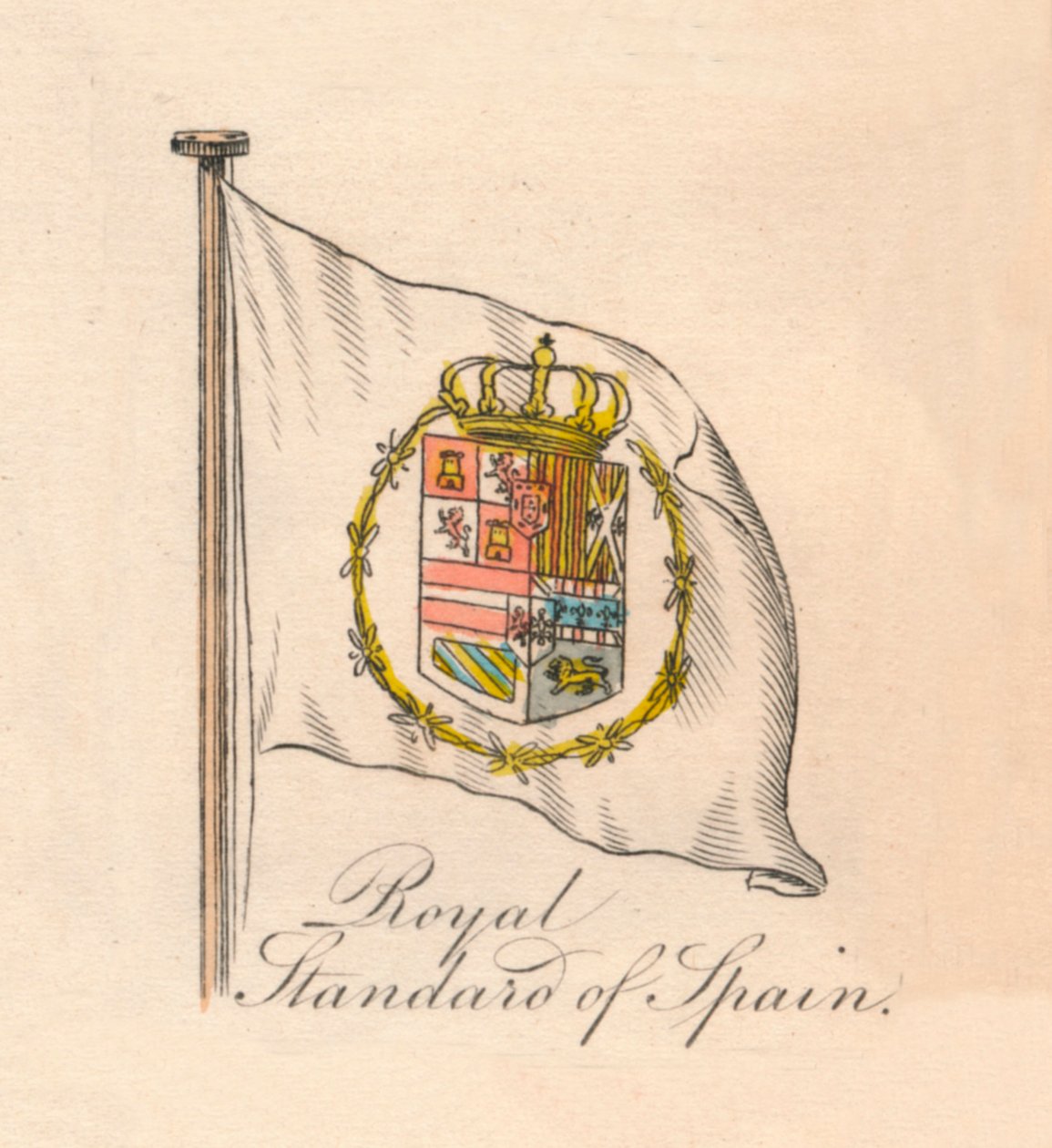 Stendardo reale di Spagna, 1838 da Unbekannt