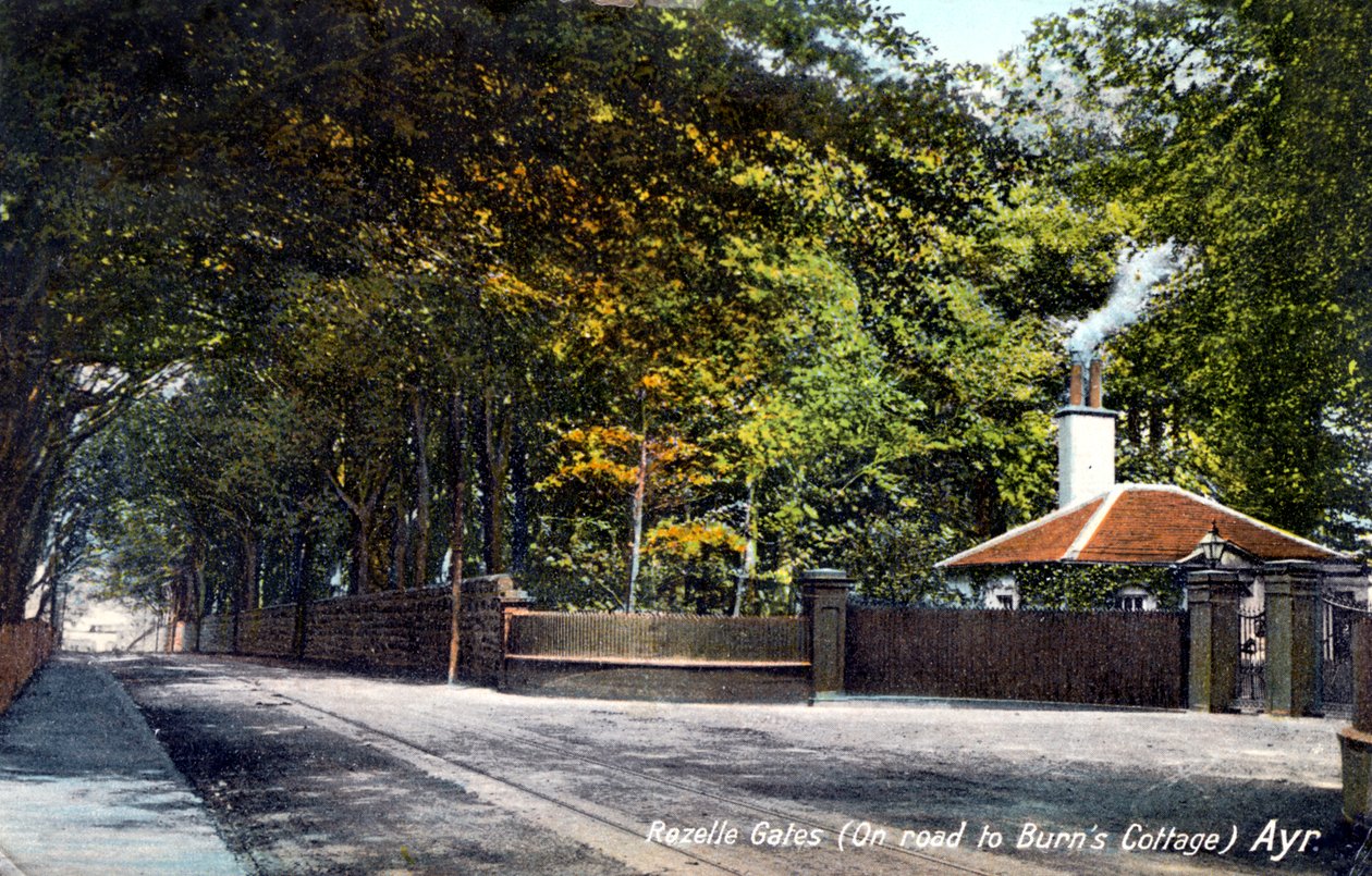 Rozelle Gates, sulla strada per Burns Cottage, Ayr, Ayrshire, 1913 da Unbekannt
