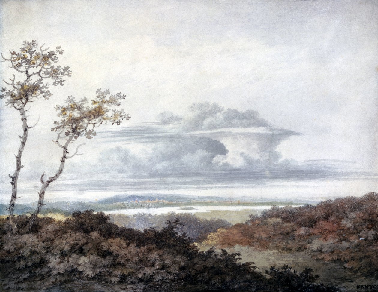 Paesaggio rurale e studio delle nuvole di Luke Howard, marzo 1849 da Unbekannt